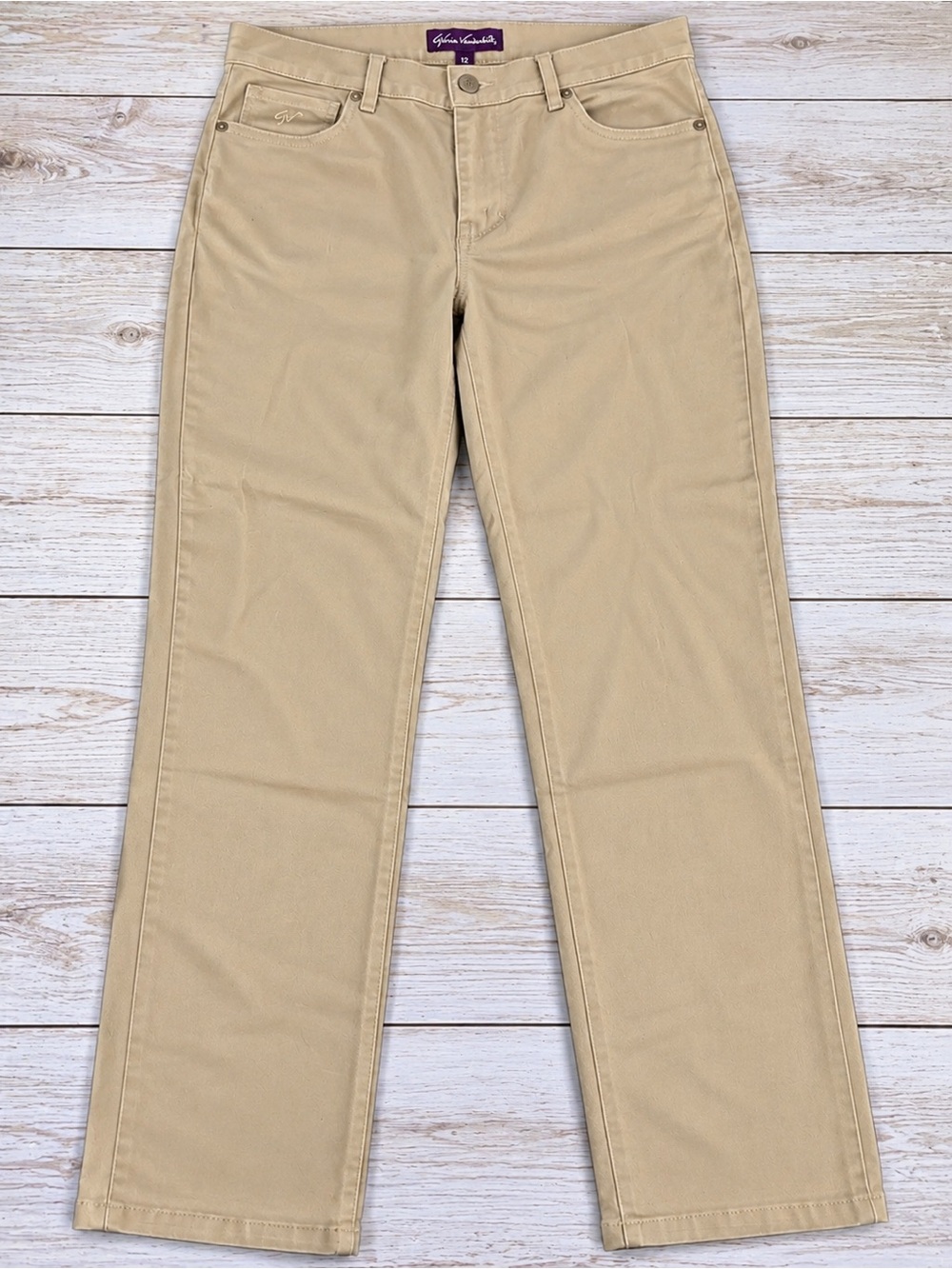 Gloria Vanderbilt Tan Chino Pants - Straight Leg